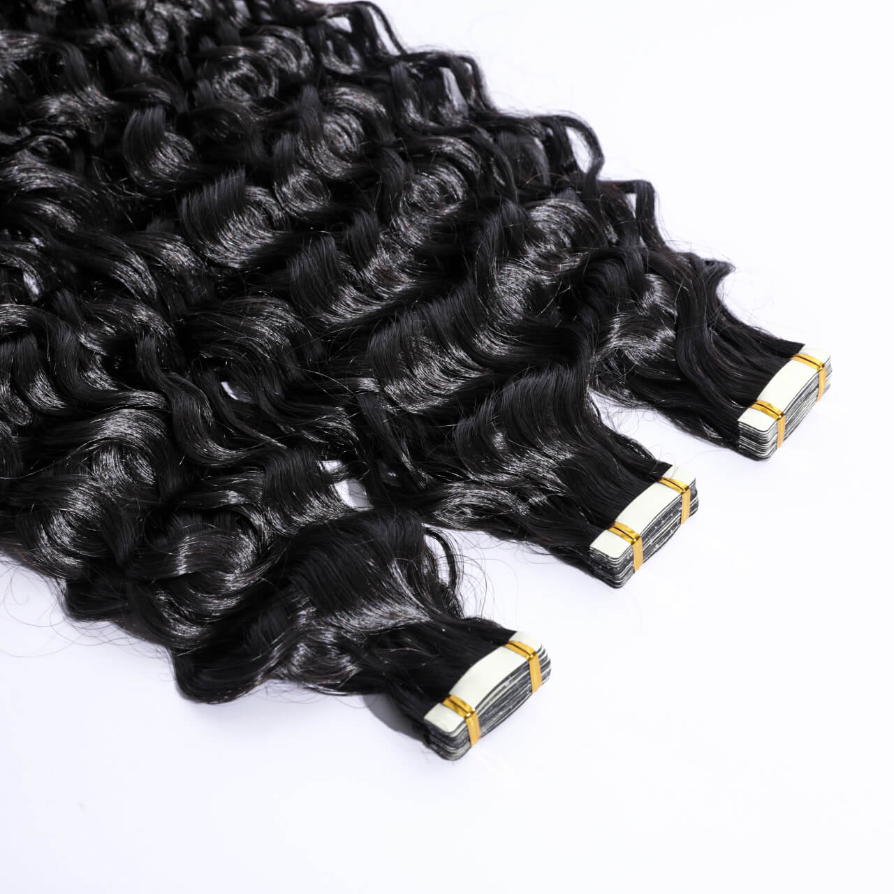 Burmese Water Wave Tape Ins Extensions (Natural Black)